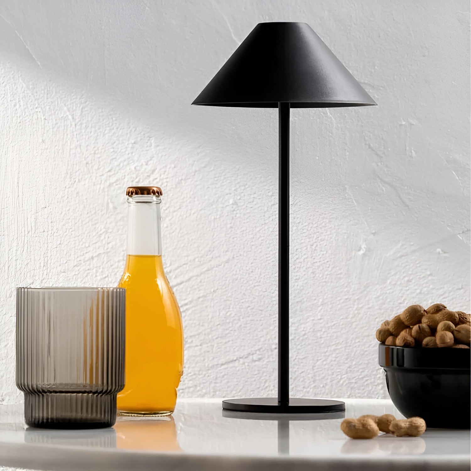 BowLift | LumiLuxe - Dimmable Nordic Cone LED Table Lamp with Touch Control