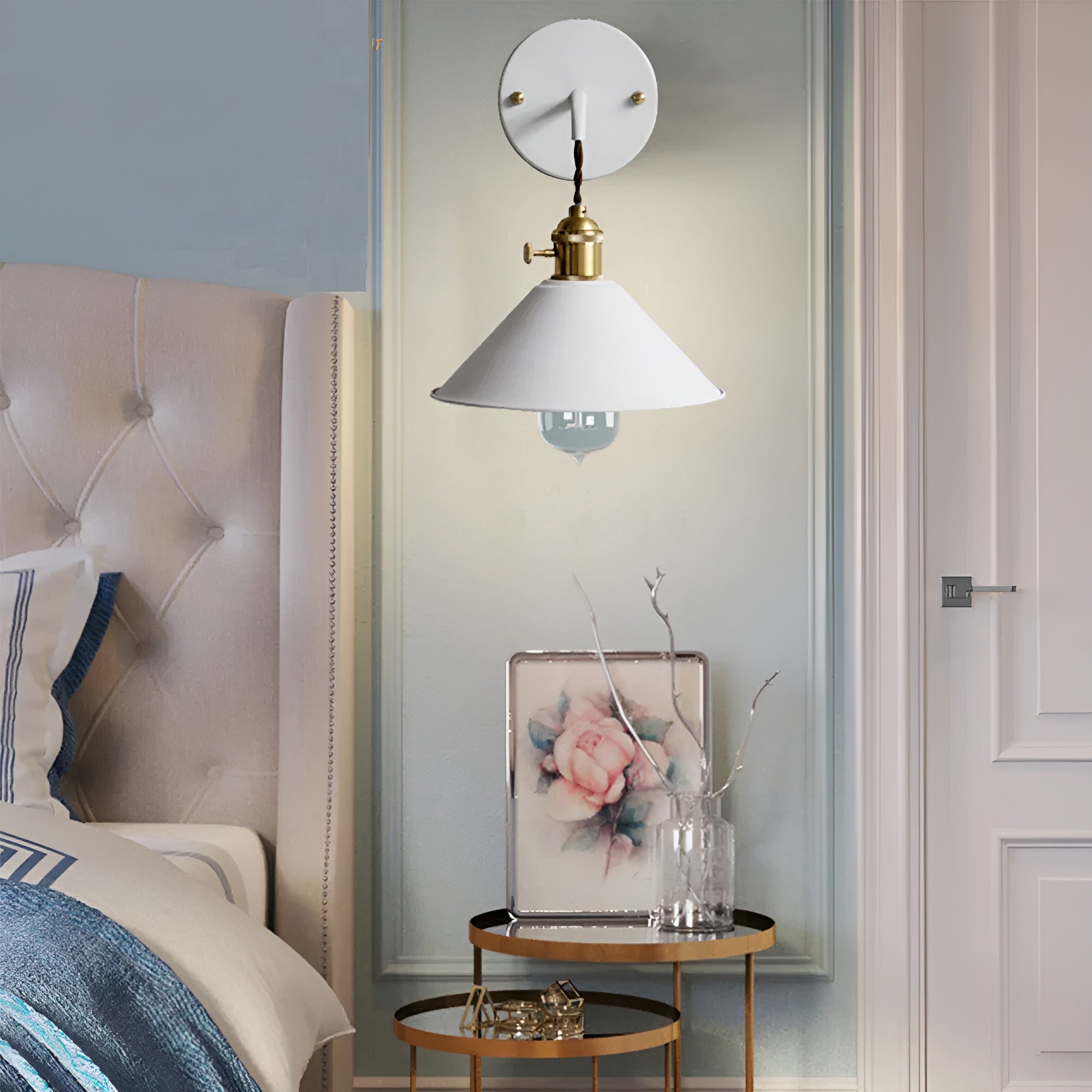 BowLift | Retro Vintage Wall Lamp - Vintage-inspired Cone Metal Wall Lamp