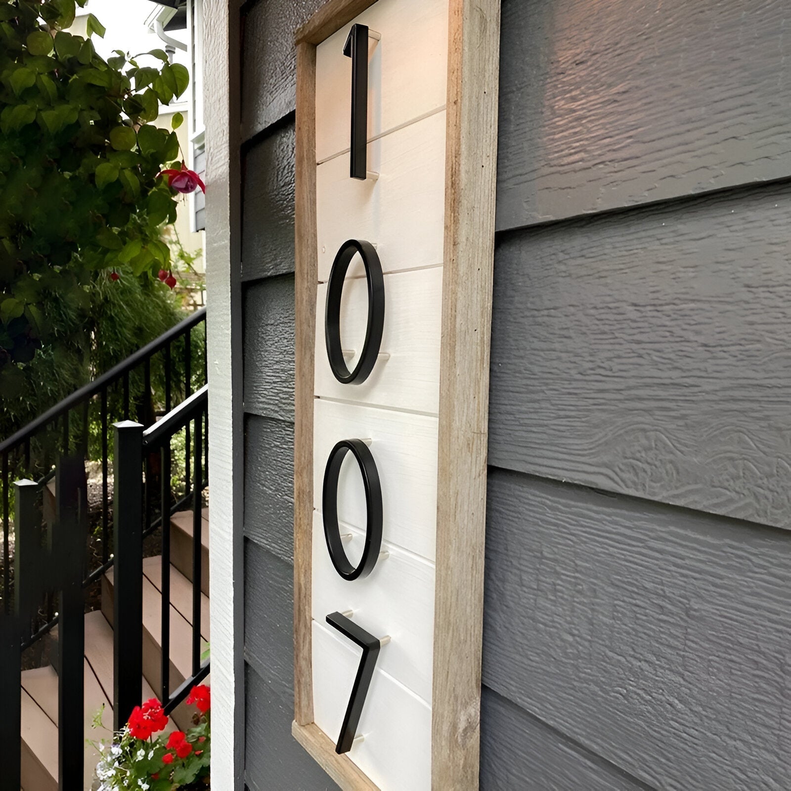 BowLift | Black Full House Number - House Number Modern - House Number Sign