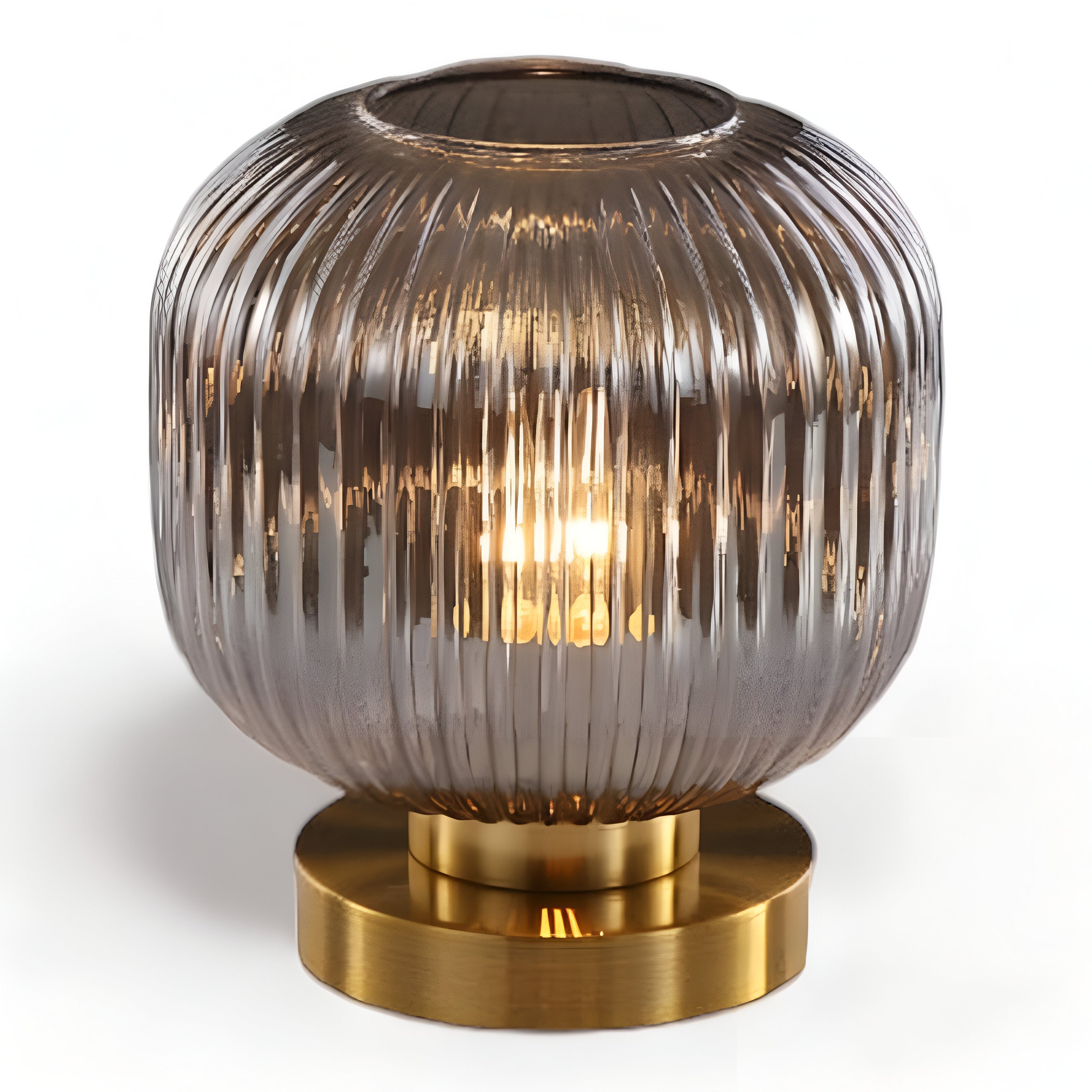 BowLift | Nordic Table Lamp with Ribbed Glass