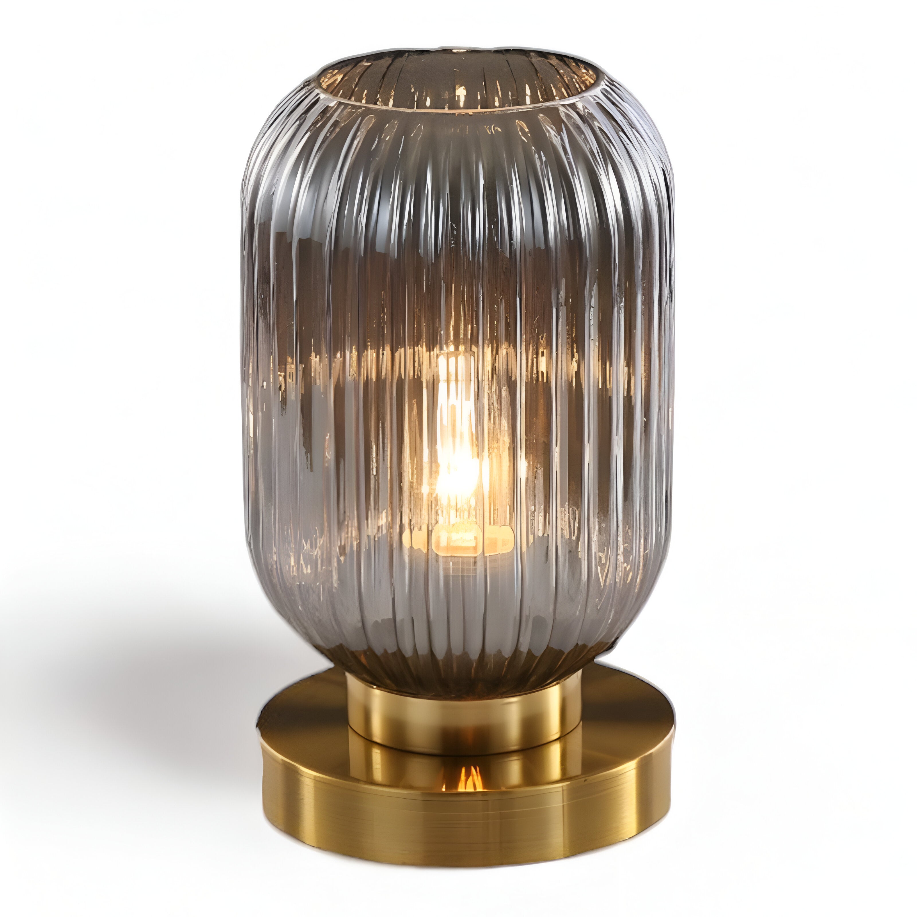 BowLift | Nordic Table Lamp with Ribbed Glass