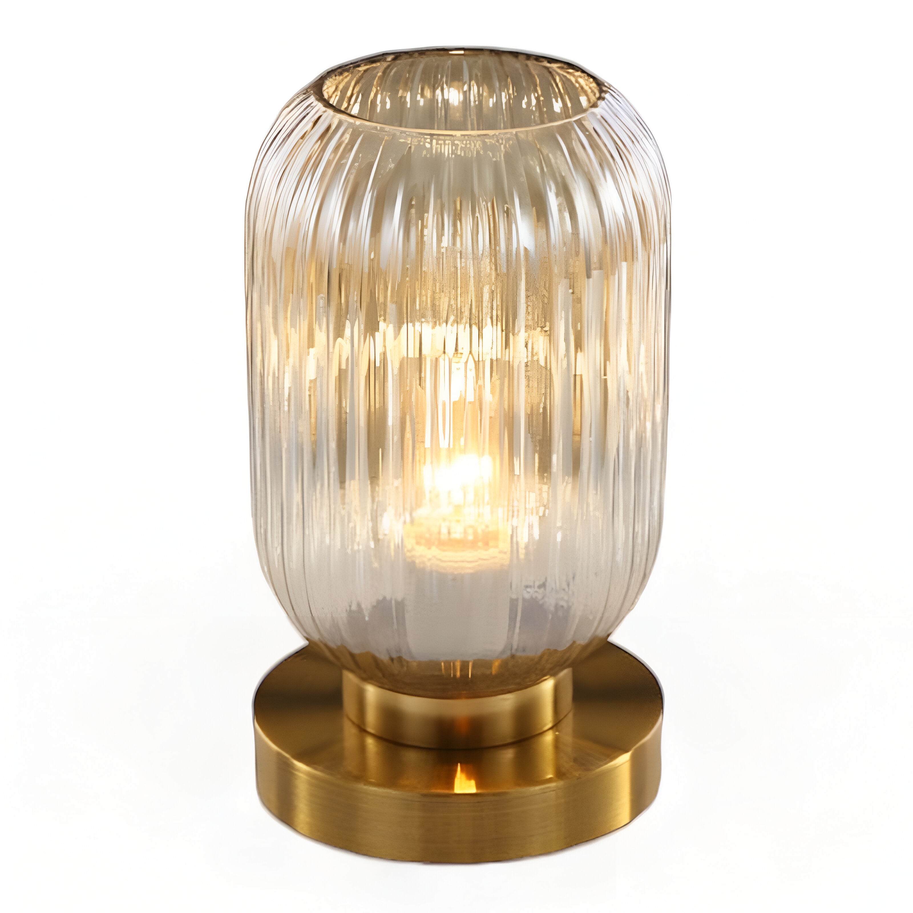 BowLift | Nordic Table Lamp with Ribbed Glass