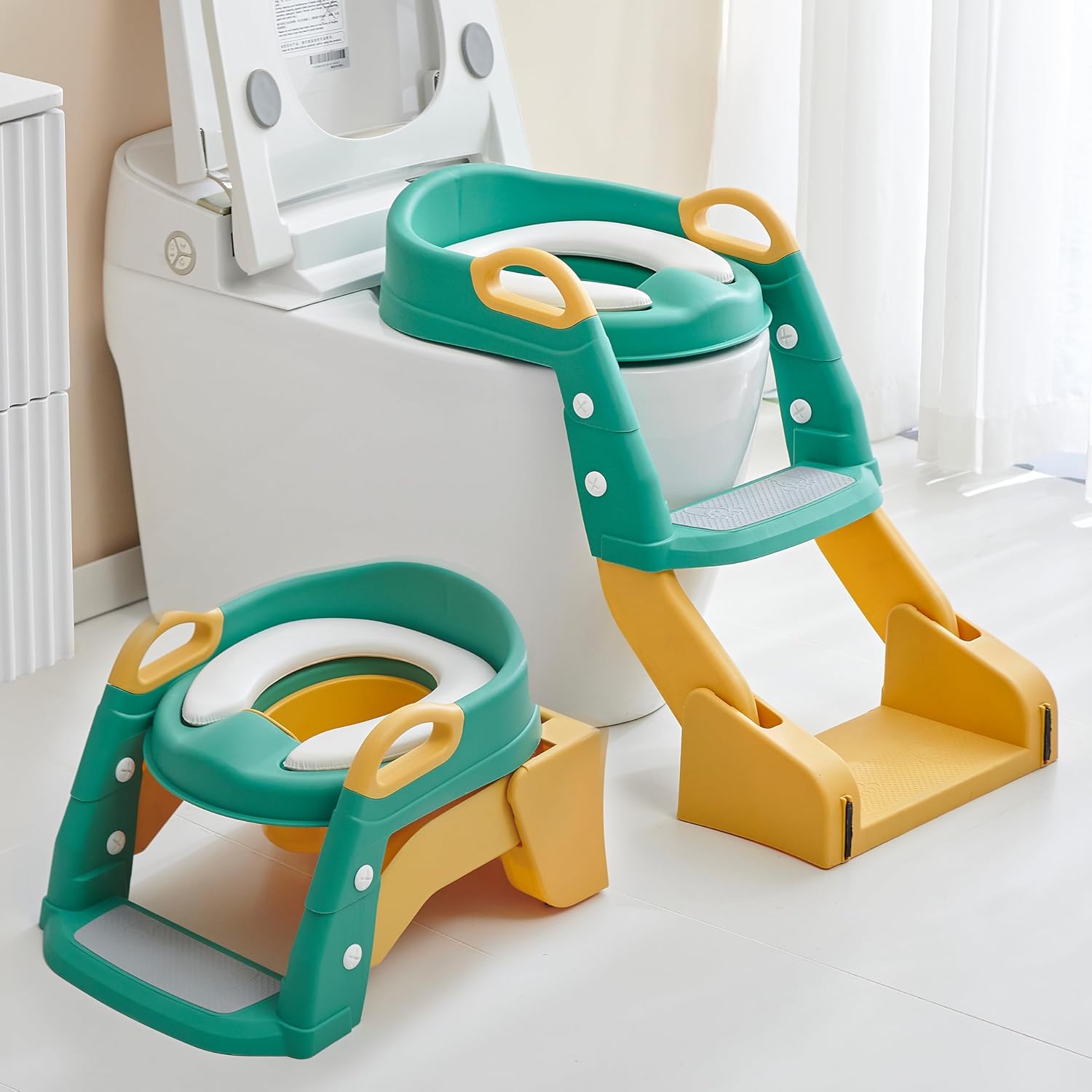 BowLift | 2 in 1 Toilet Potty Trainer Seat with Ladder