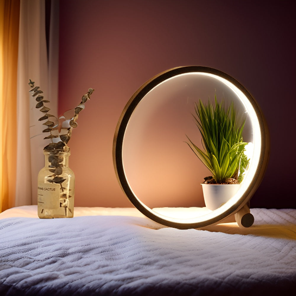 BowLift | LED Minimalist Dimmable Round Table Lamp - RumiLight