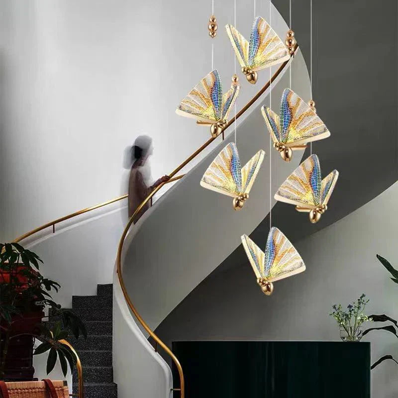 BowLift | FlutterGlow – Artistic Butterfly-Shaped Pendant Lamp