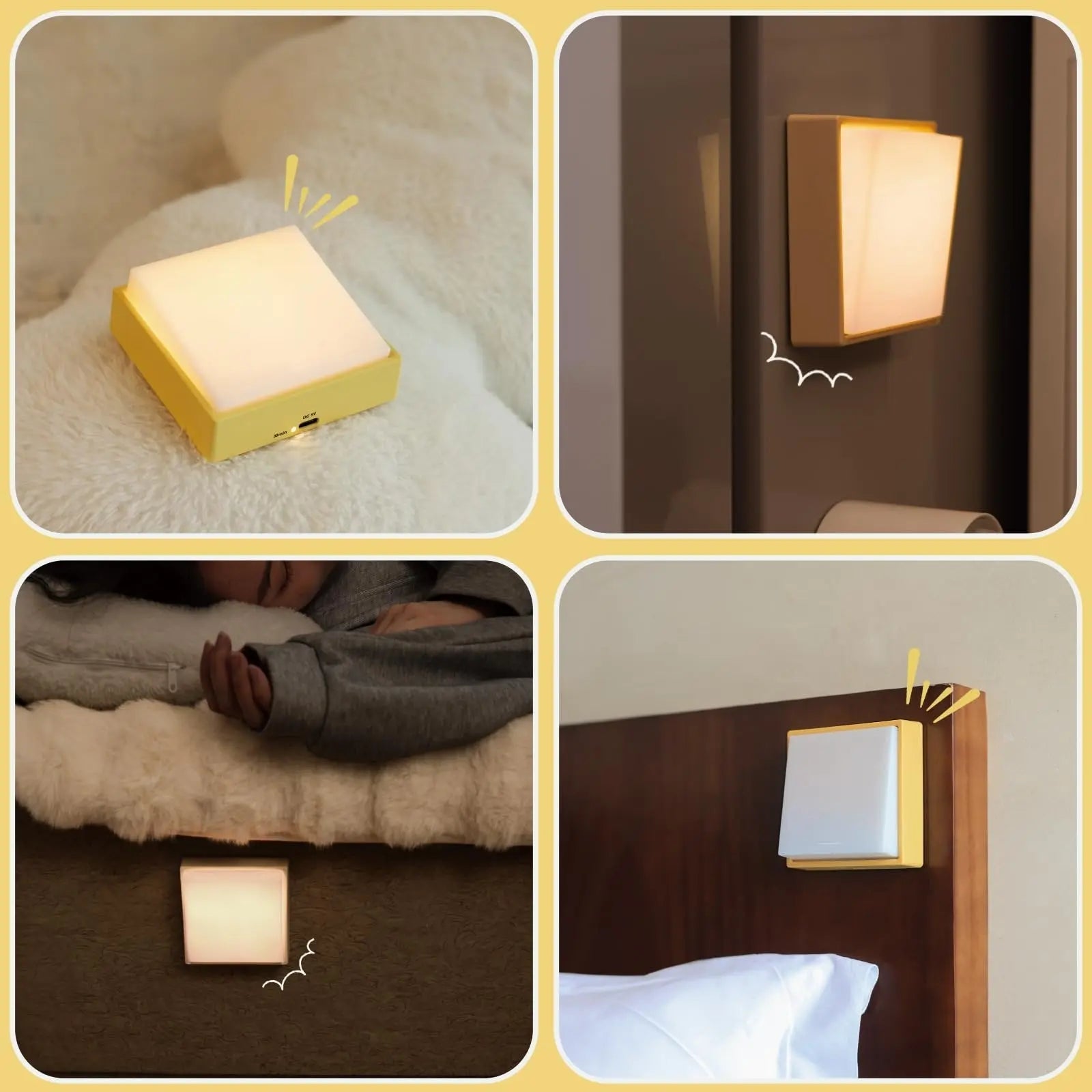 BowLift | Wireless dimmable night light – Rechargeable with timer & magnet attachment
