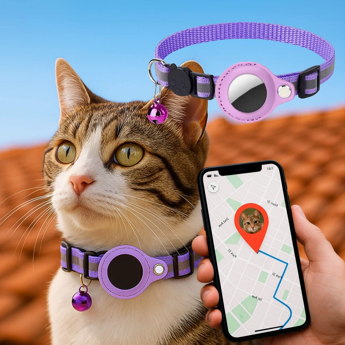 BowLift | GPS Collar for Cats with Reflective Design