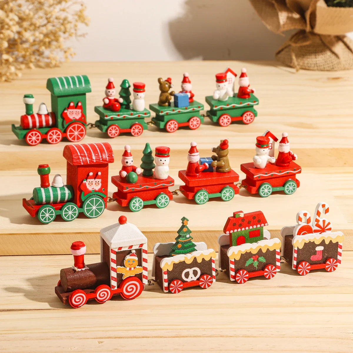 BowLift | Kerst Trein Decoratie – Houten of Plastic Kersttrein voor een Feestelijke Sfeer
