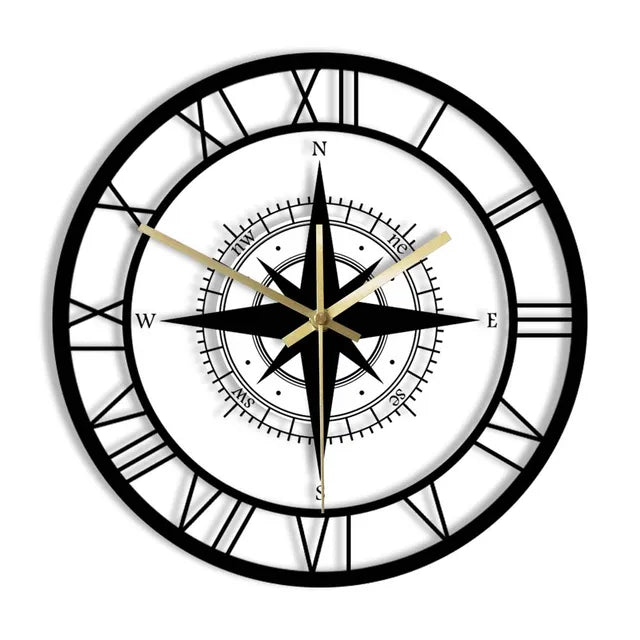 BowLift | DirectionalChart - Nautical Compass Wall Clock