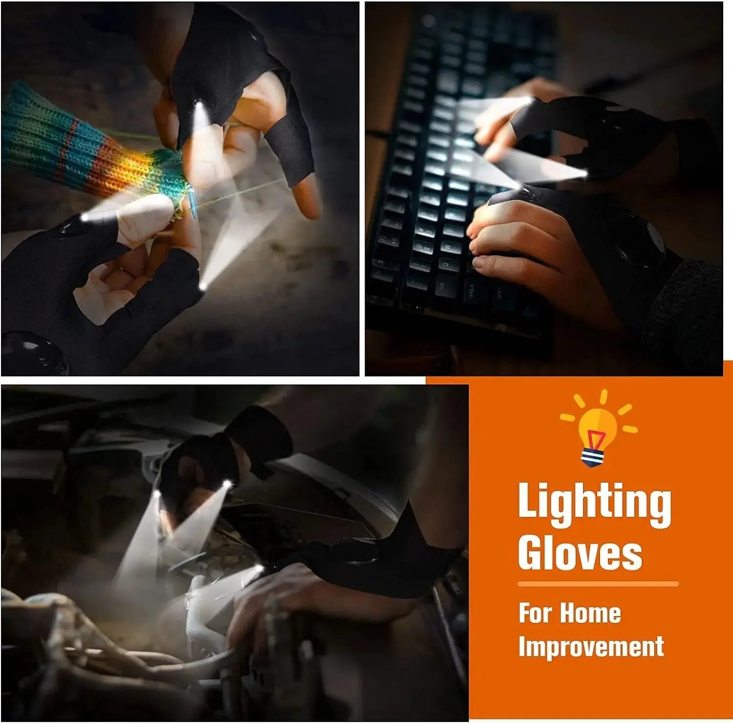 BowLift | LED Flashlight Gloves – Hands-Free Light for Any Task