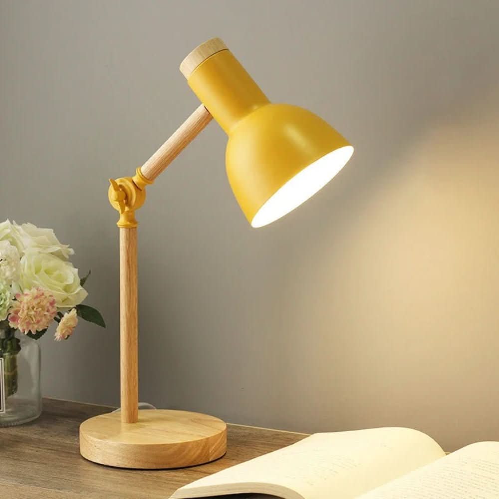 BowLift | Scandinavian table lamp made of wood with LED & adjustable arm