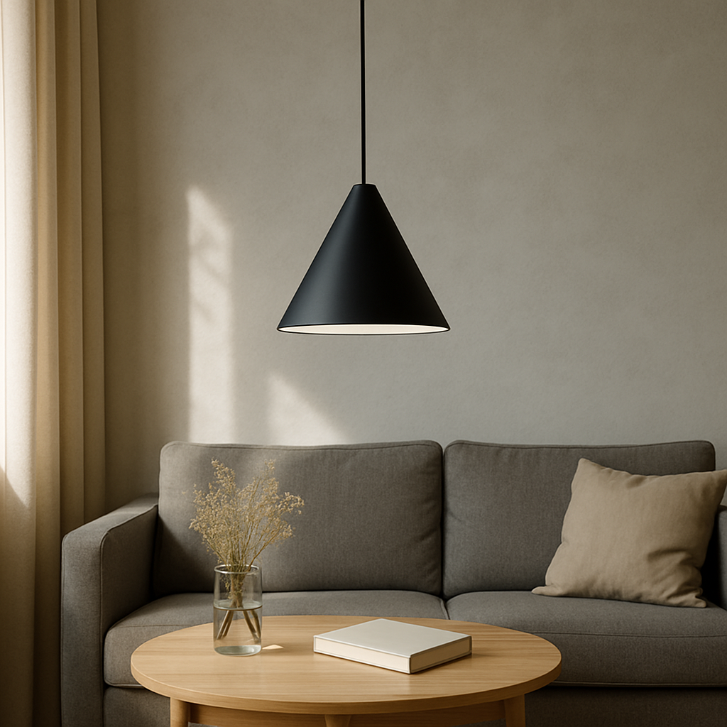 BowLift | Geoweave Hanging Lamp with Adjustable Height – Modern Lamp for Living Room and Dining Room, Perfect Above the Table