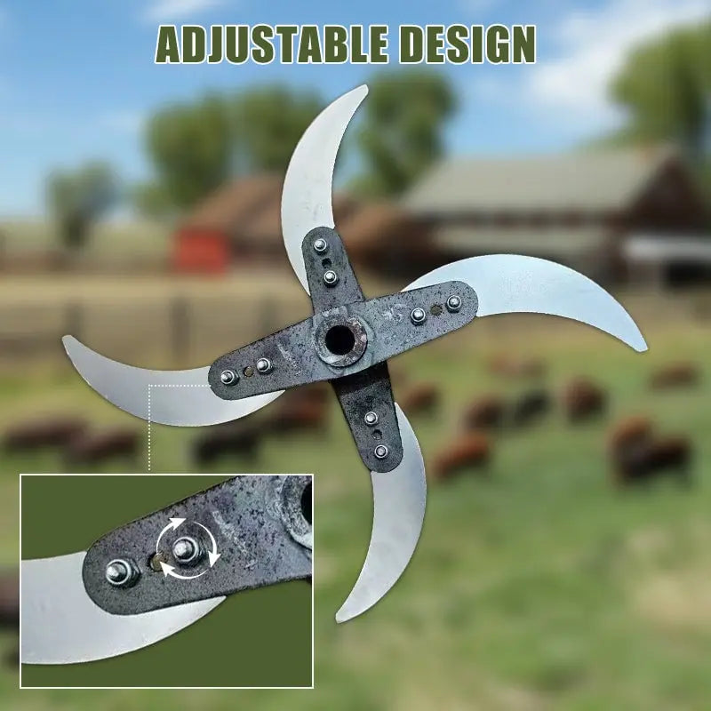 BowLift | Durable lawn shredder blade for agricultural home use (25–26 cm diameter)