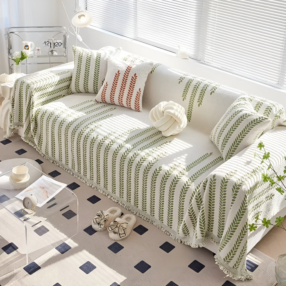 BowLift | Leaf Fringed Lace Sofa Cover