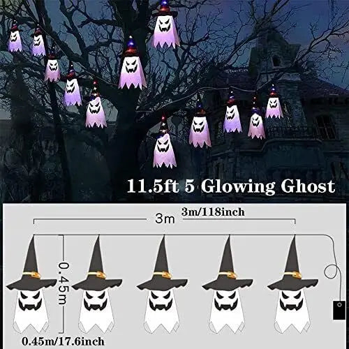 BowLift | Glowing Witch Hat – LED Halloween Decoration for Outdoor Use with Flashing Modes