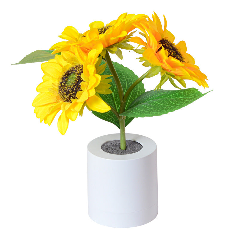 BowLift | LED Sunflower Table Lamp - Decorative Lighting Fixture for Home Decor & Nightstand Use