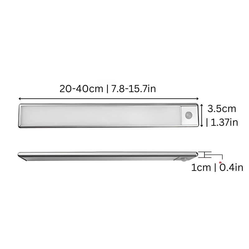 BowLift | Magnetic Motion Sensor Light | Modern Silver Design, USB Rechargeable & Easy-to-Mount for Home Safety and Ambiance