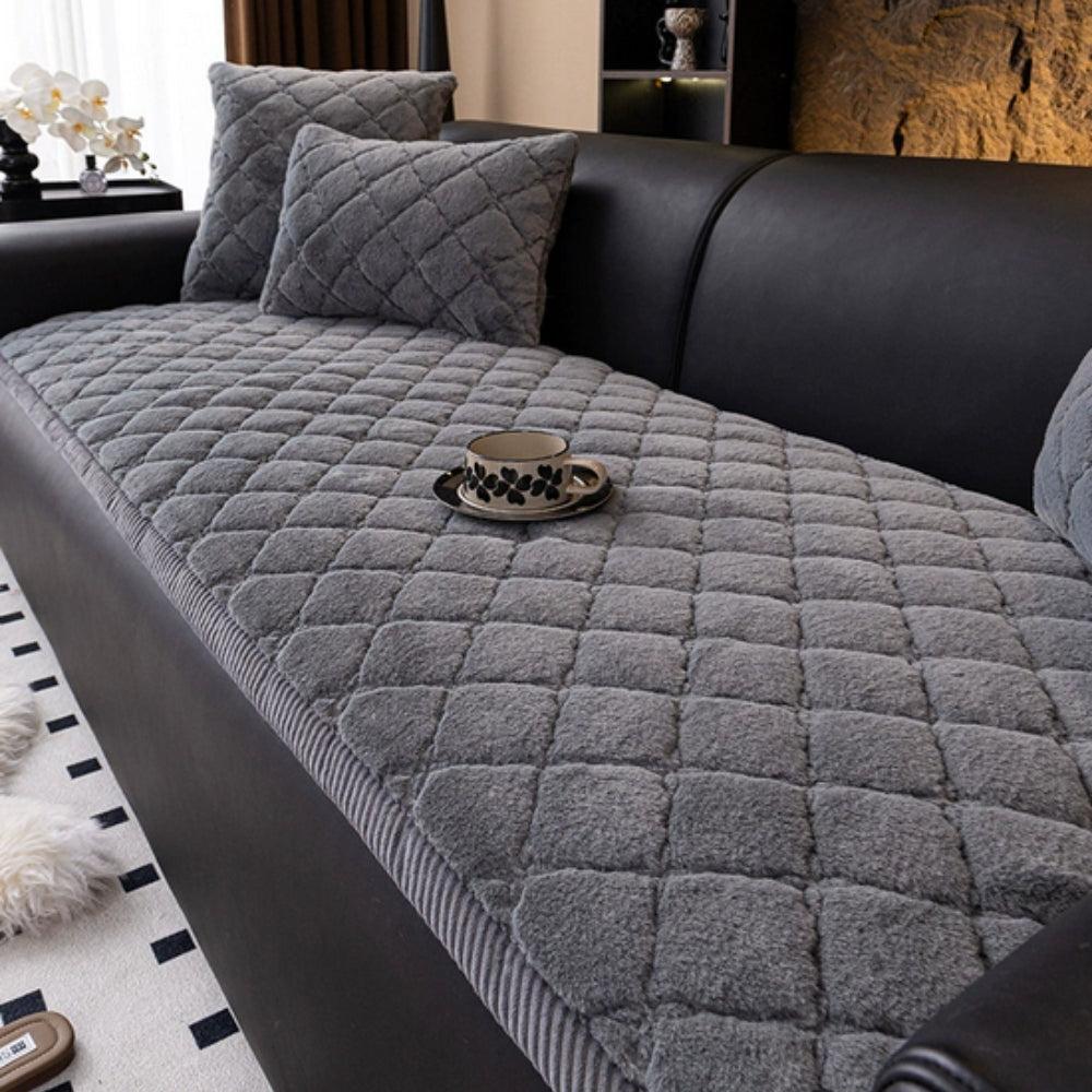 BowLift | Luxury Plush Diamond Stitched Sofa Cover