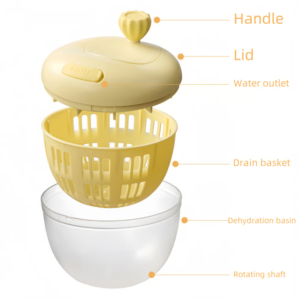 BowLift | Manual fruit and vegetable spin dryer with removable container