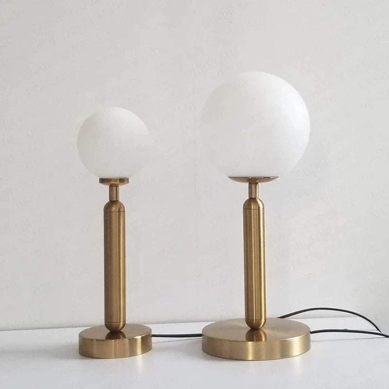 BowLift | Stylish Brass & Glass LED Table Lamp – GlowSphere
