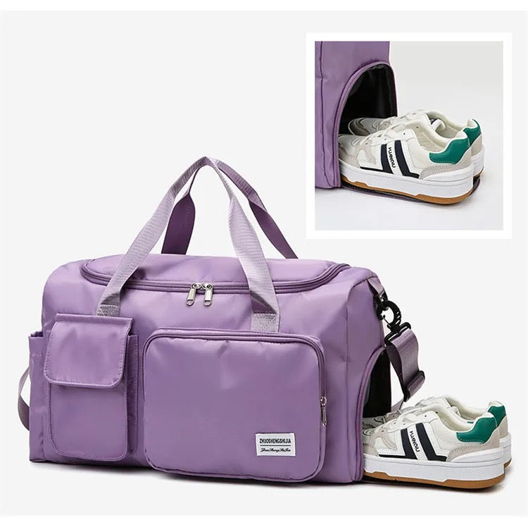 BowLift | Multi-Pocket Travel Bag, Sports and Gym Duffle with Separate Shoe Compartment