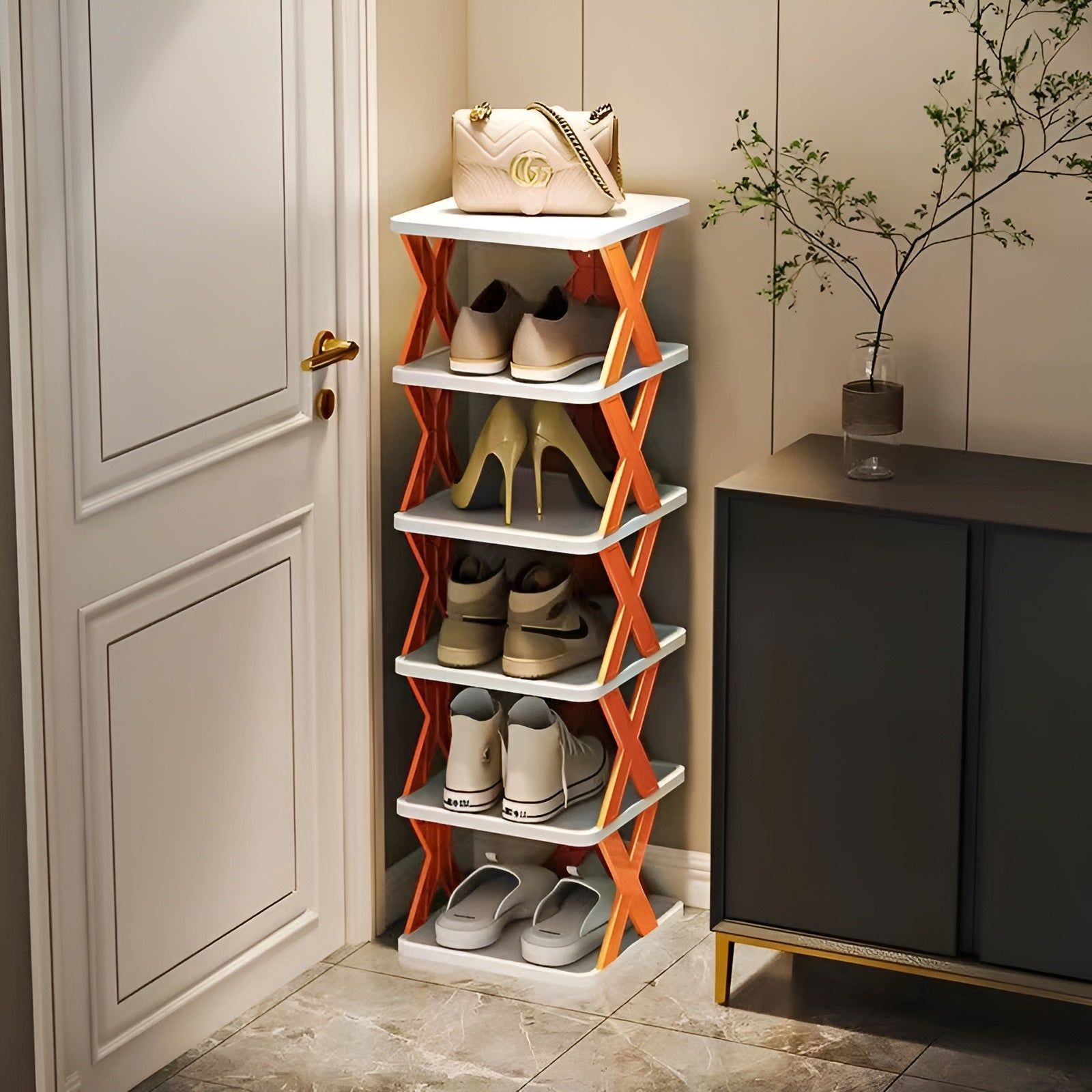 BowLift | FlexiStack Shoe Rack – Foldable Multiple Shoe Organizer for Small Spaces