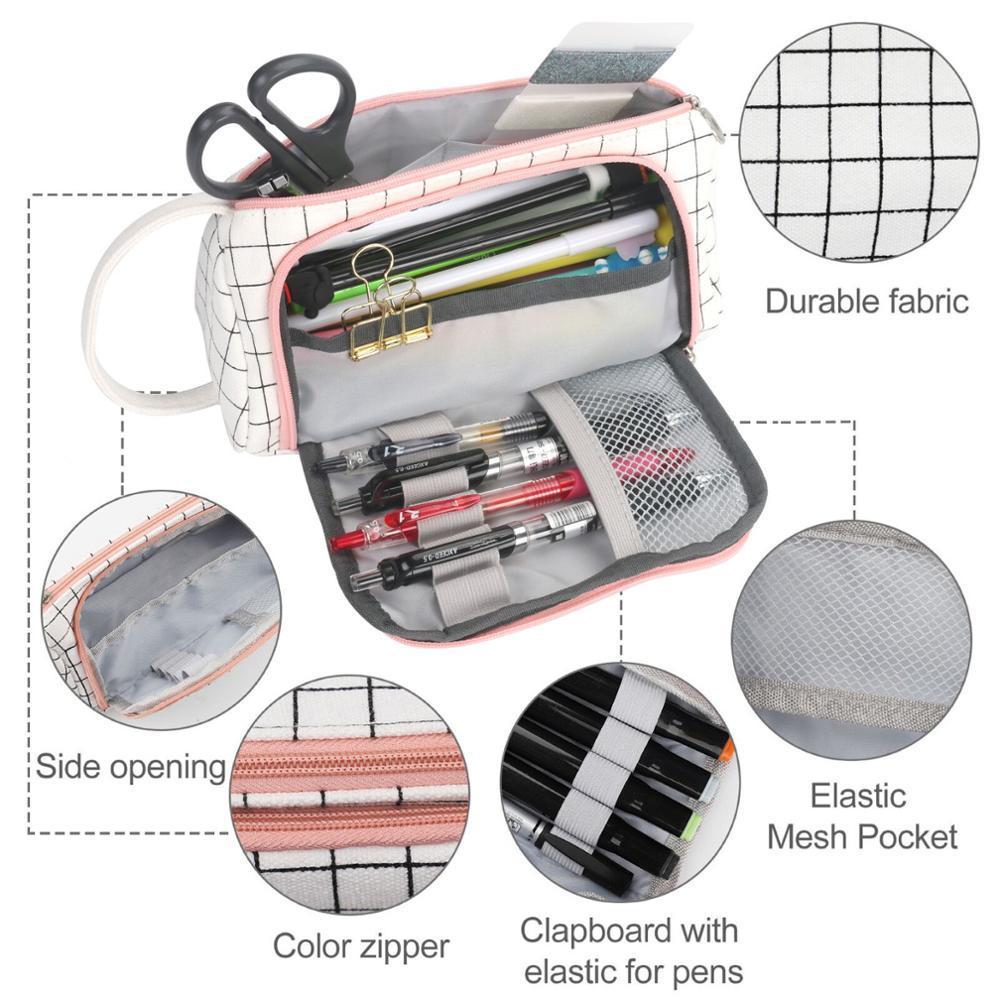 BowLift | IcoolGadgets Super Pencil Case Kawaii Large Capacity Pencilcase School Pen Case Supplies Pencil Bag School Box Pencils Pouch Stationery