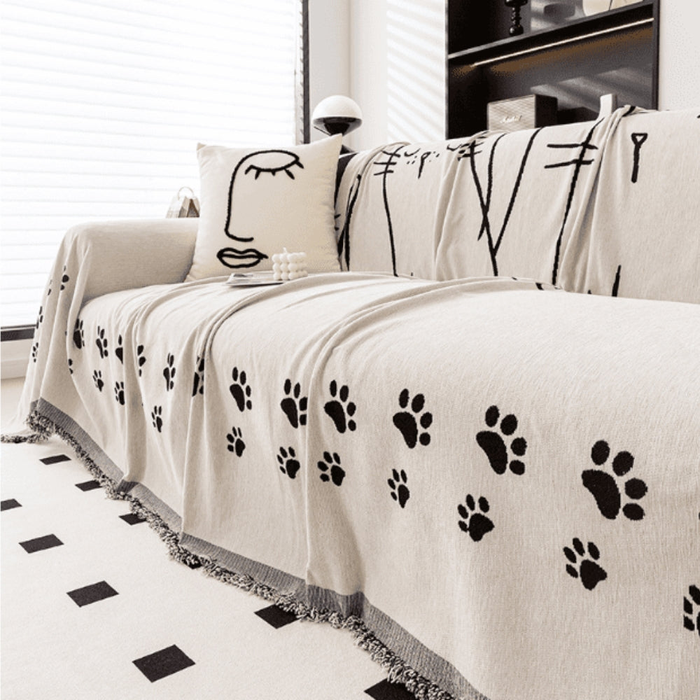 BowLift | Nordic Cat Paw Chenille Sofa Cover