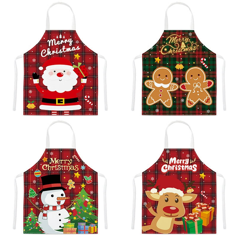 Santa Claus Gingerbread Reindeer Cooking Apron