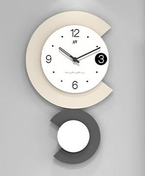 BowLift | Modern LED Lamp Silent Wall Clock for Living Room