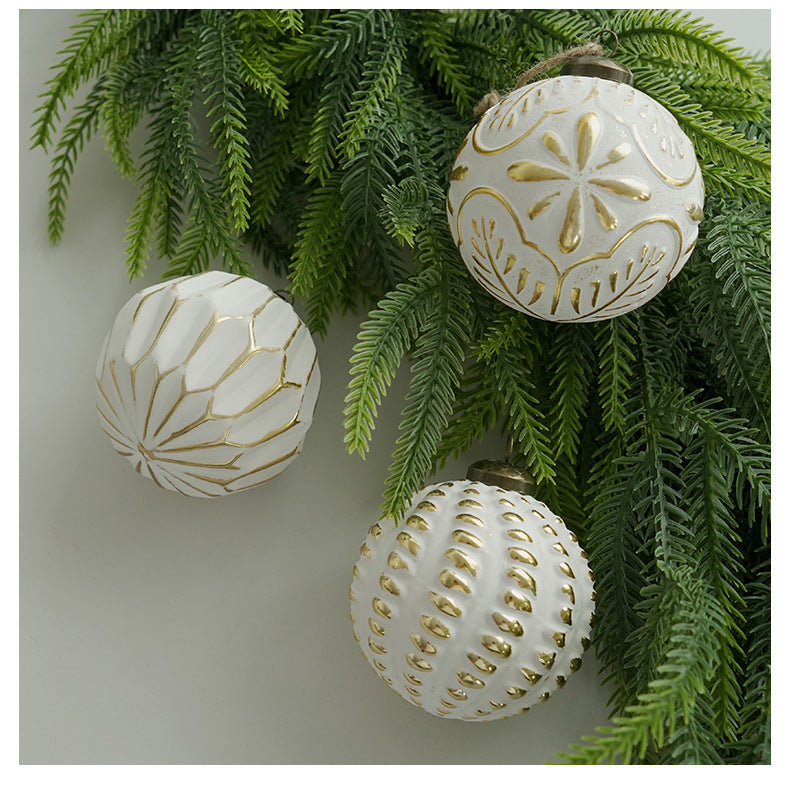 Antique Decorative Christmas Ball Ornament Set