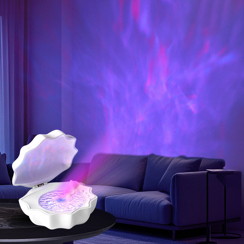 BowLift | Shell Lamp Waves Retro Bluetooth Turntable LED Night Light - Perfect Gift for Kids and Girls