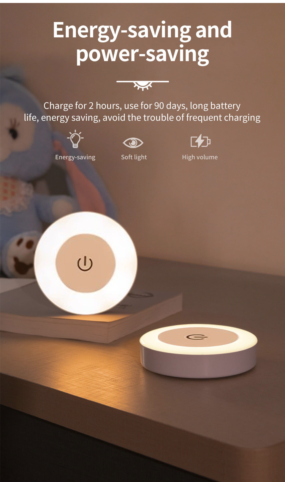 Touch-Sensor Rechargeable LED Night Light