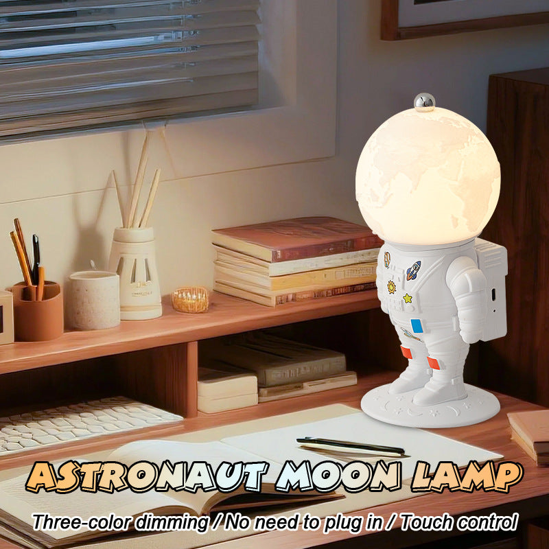 Astronaut Moon Lamp Resin Night Light Bedroom Bedside Decor Creative Gift
