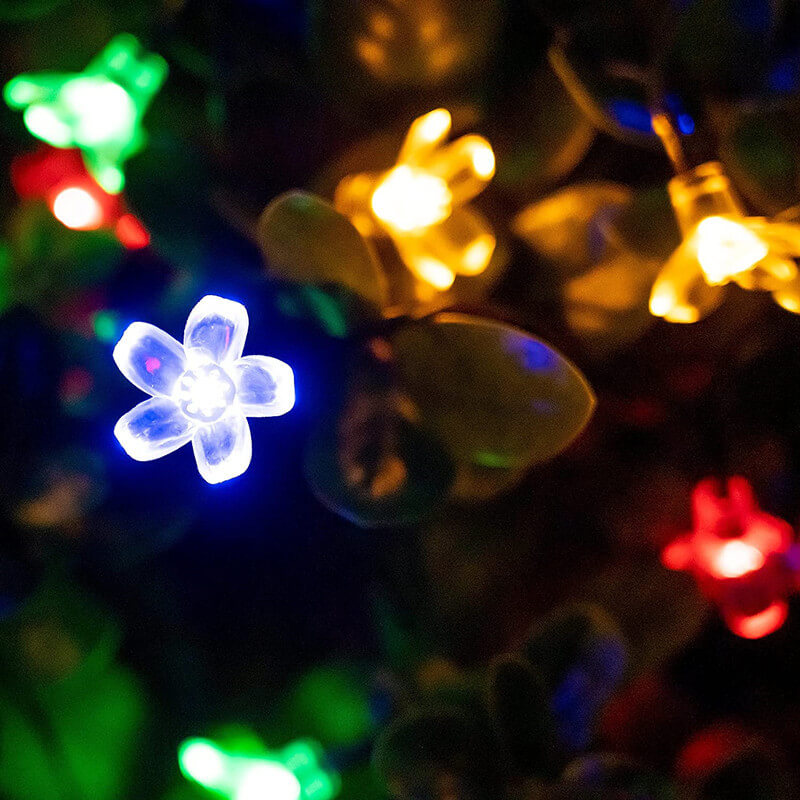 BowLift | LED Solar Sakura String Lights Waterproof Outdoor Fairy Flower Lights