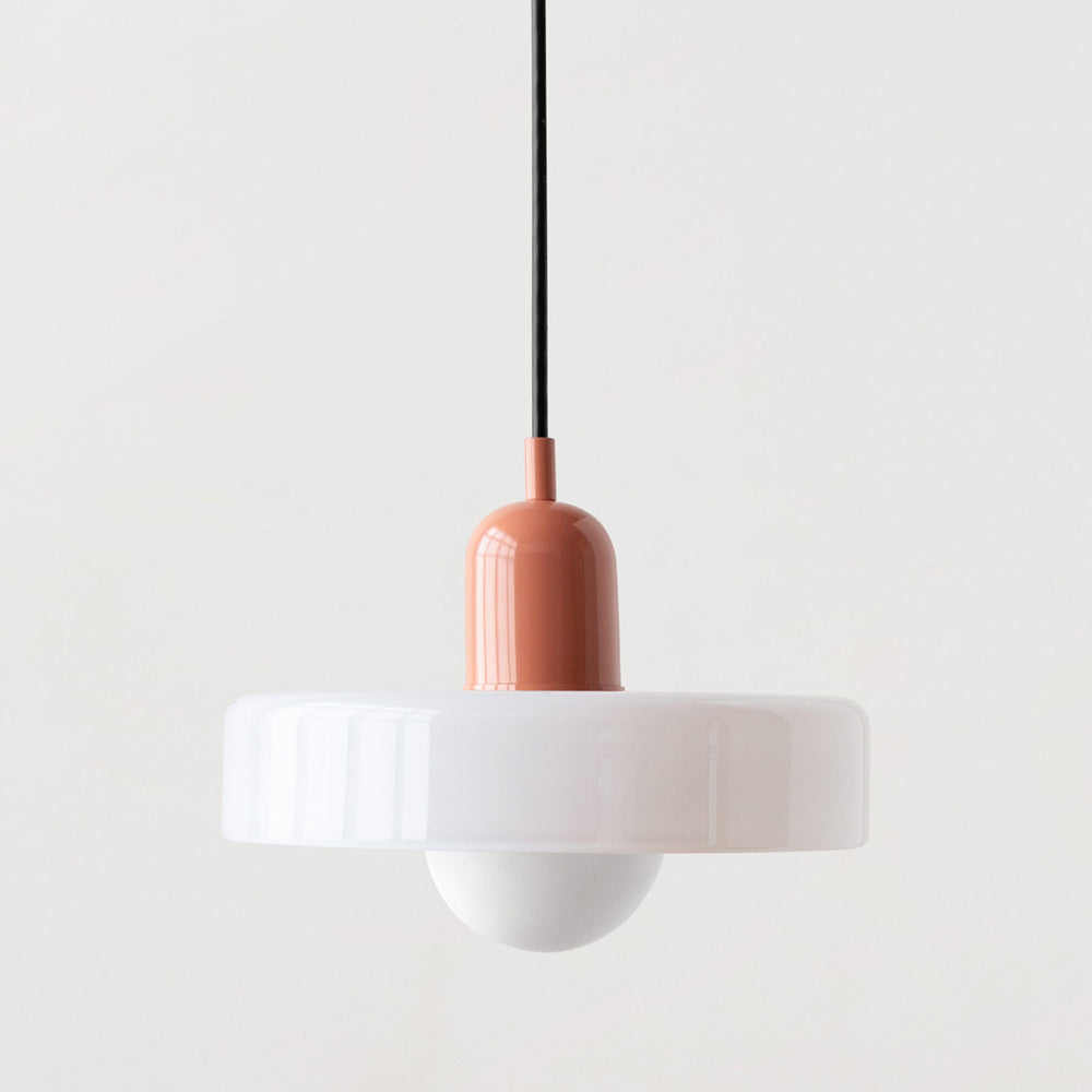 BowLift | Scandi Bauhaus Pendant Light – Stylish Orange Ceiling Lamp for Contemporary Spaces