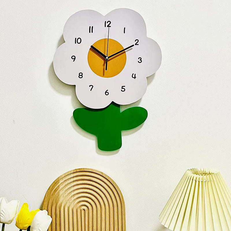 BowLift | Flower Silent Wall Clock for Living Room 12 Inch