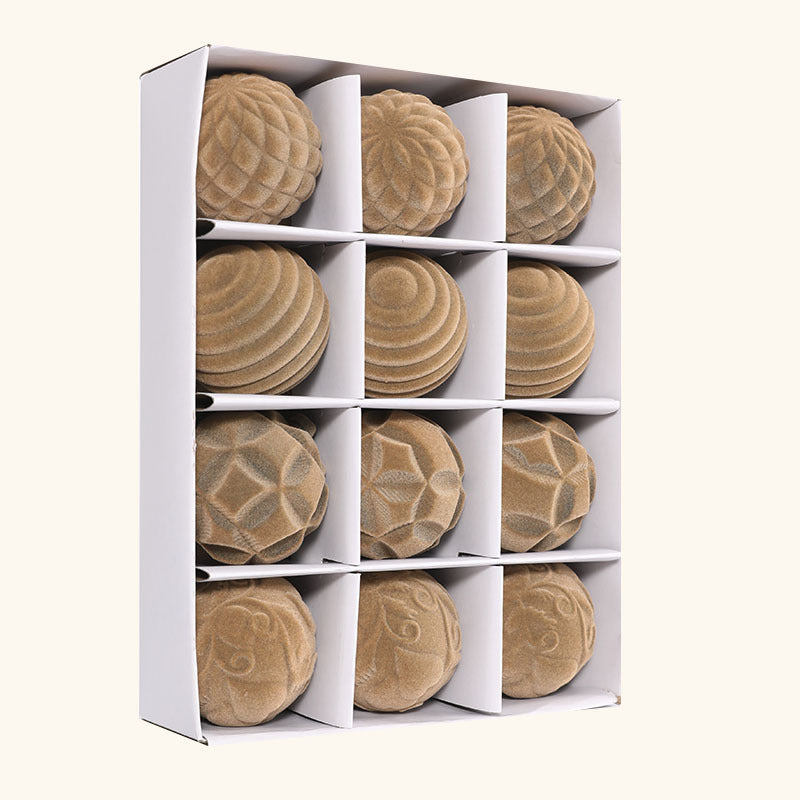 BowLift | Flocking Christmas Ball 6cm12 Boxed Christmas Tree Velvet Ball Holiday Decorations