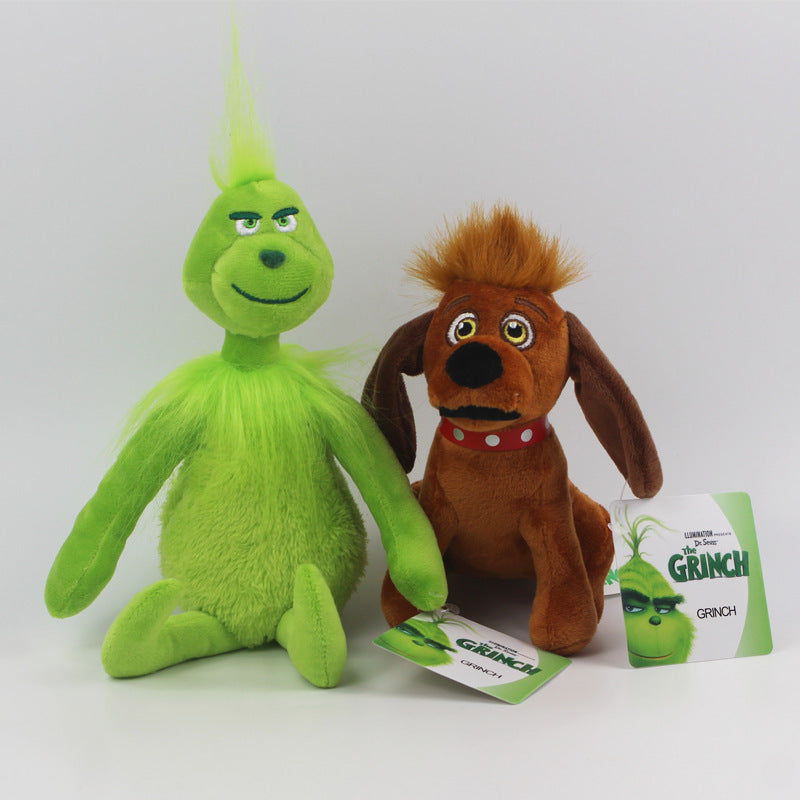 Green Plush Grinch Christmas Doll