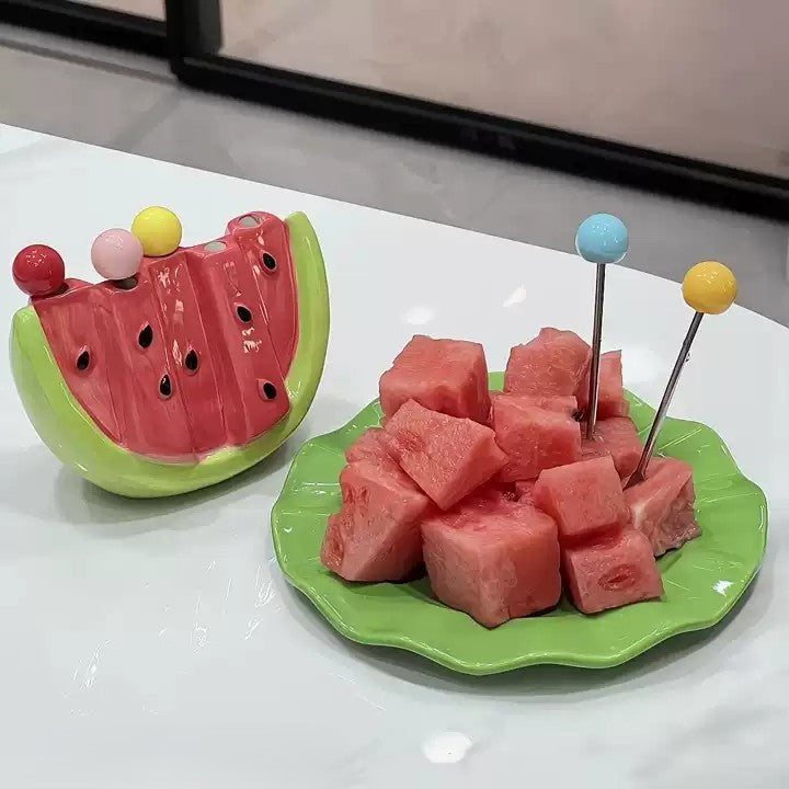 BowLift | Watermelon Fruit Bite Sticks Fork Set