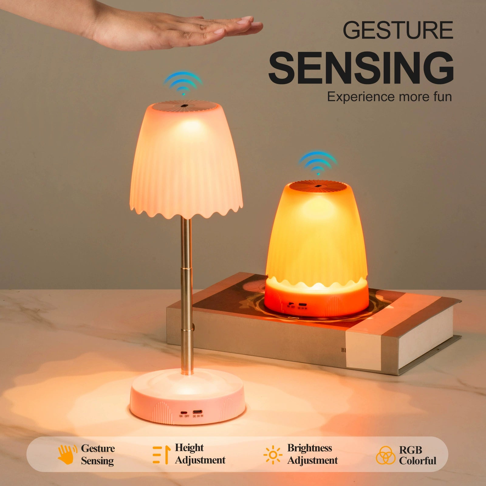 Viral Wireless Charging Night Light, Creative Bedroom Bedside Atmosphere Lamp