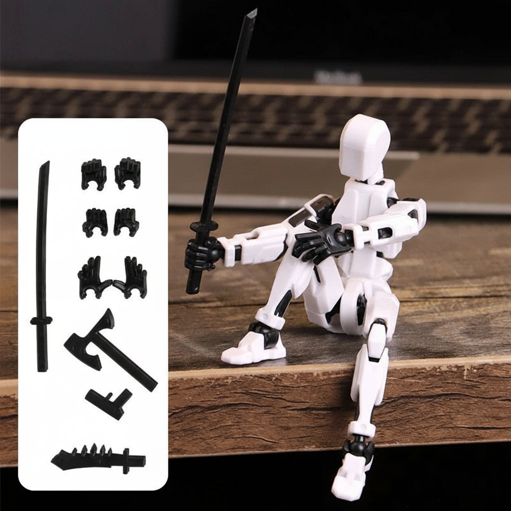 BowLift | 3D-printed mech action figure with multi-joint movement