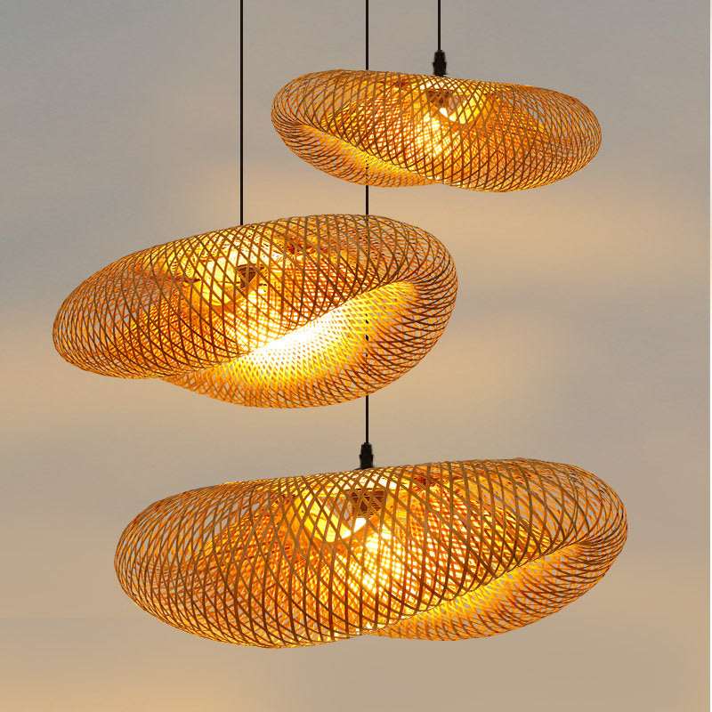 BowLift | Rattan Woven Bamboo - Pendant Light - Led - Light