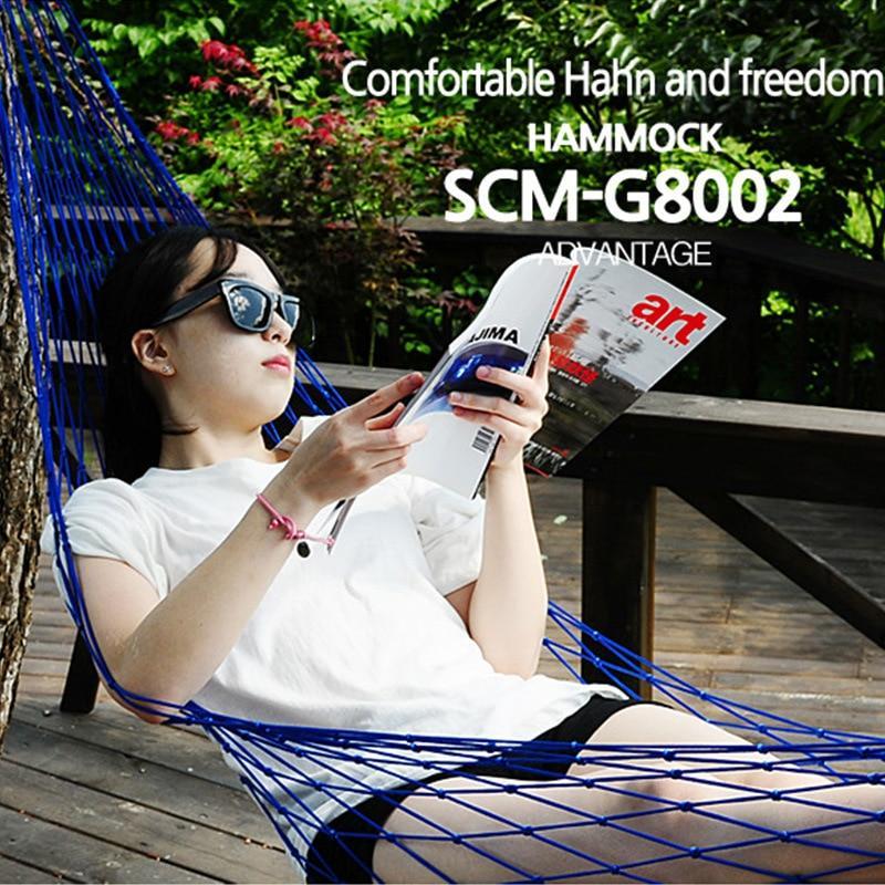 BowLift | Portable Garden Nylon Hammock swingHang Mesh Net Sleeping Bed hamaca for Outdoor Travel Camping hamak blue green red hamac