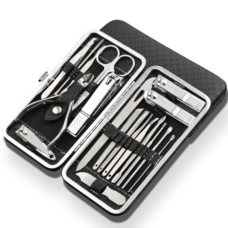 BowLift | LuxeTools 19-Piece Professional Stainless Steel Manicure & Pedicure Set
