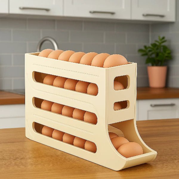 BowLift | Egg storage box with large capacity and roll design for 30 eggs