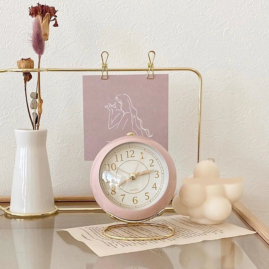 BowLift | Retro Vintage Style Gold Accent Alarm Clock