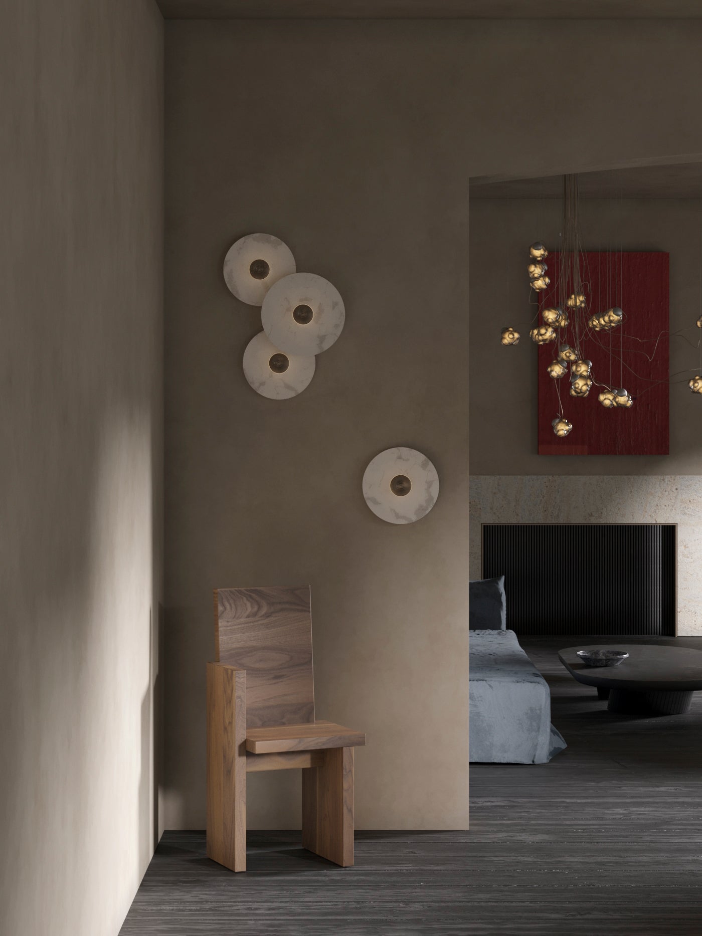BowLift | Designer Wall Lamp with Marble Accent