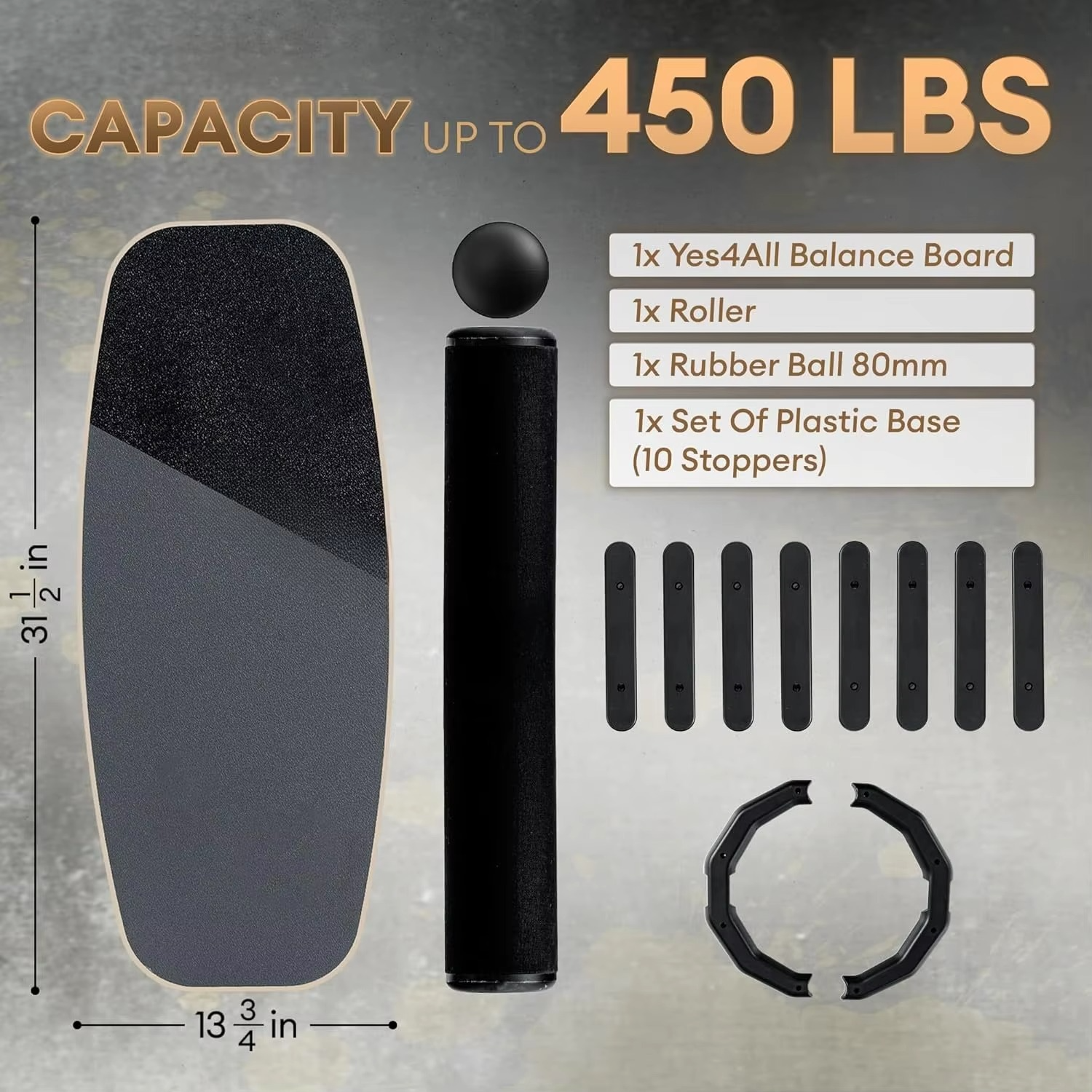 BowLift | 2-in-1 Balance Board Set with Roller & Ball – 9 Adjustable Modes Surf & Wobble Trainer