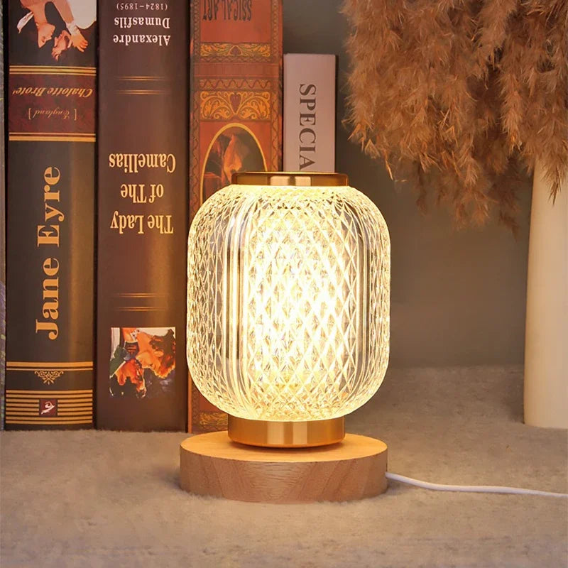 BowLift | Dimmable Crystal Table Lamp - Stylish Golden Dimmable Table Lamp with Luxurious Crystal Design
